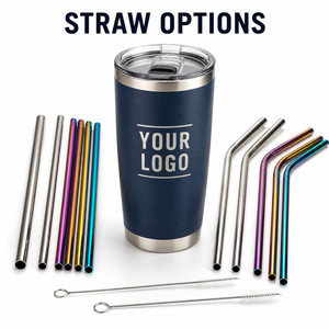 Custom Logo 20oz Stainless Steel Tumbler <b>Double</b> <b>Wall</b> Vacuum Insulated Travel Mug <b>Coffee</b> <b>Cup</b> with Lid and Straw Business Gift - Product Image 5
