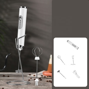เครื่องตีฟองนมแบบมือถือ USB ปรับความเร็วได้ 3 ระดับ ผลิตจากพลาสติก ABS สำหรับทำกาแฟ ชา พร้อมหัวตี 2 แบบ ใช้ในบ้าน - Product Image 6