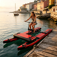 Nouveau style préféré : Bateau à pédales gonflable individuel en PVC Drop Stitch léger pour adulte, idéal pour les activités aquatiques en extérieur