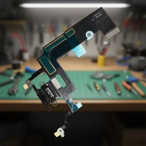 Cable flexible de carga Lightning y micrófono para iPhone Xr negro original - Product Image 3