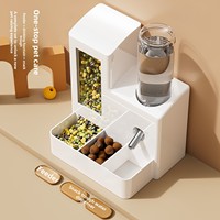 Dispositivo Multifuncional Antivuelco Integrado para Alimentación y Bebida, Comedero Automático a Prueba de Fugas, Tazón de Agua para Mascotas