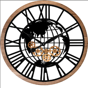 INFINITY TIME Đồng Hồ Treo Tường Bằng Gỗ Bánh Răng Di Chuyển Thật Lớn Màu Trắng 30 Inch Đồng Hồ Gỗ Trang Trại Công Nghiệp Mộc Mạc Cho Phòng Khách - Product Image 1