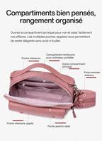 Tas Selempang Wanita Chantria dari Bahan Nylon dengan Kantong Lepas Pasang dan Kantong Resleting untuk Aktivitas Sehari-hari