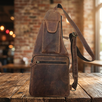 Tas Selempang Kulit Asli Kualitas Terbaik, Fashion Bisnis, Penggunaan Sehari-hari, Ringan, Tahan Air, Awet, Bergaya Vintage Pria B