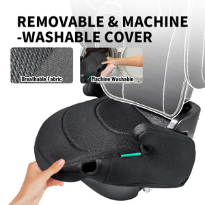 Siège <span class=keywords><strong>rehausseur</strong></span> pour enfants de 3 à <span class=keywords><strong>12</strong></span> ans avec dossier haut, ISOFIX, certifié ECE R129, pliage à un bouton, appuie-tête à 11 positions - Product Image 6