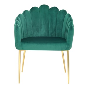 Vente en gros de meubles modernes style <span class=keywords><strong>londres</strong></span> chaise avec pieds en métal accoudoir chaise de salle à manger de restaurant en tissu de velours de lin - Product Image 3