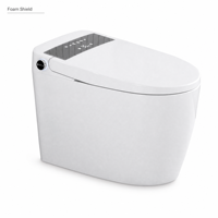 WC intelligent monobloc avec cuvette allongée, bidet chauffant et télécommande, idéal pour les projets d'appartements – Approvisionnement direct usine
