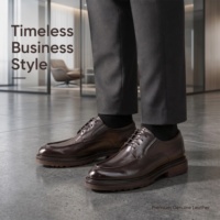 Chaussures Derby en Cuir pour Hommes RADOLFA de Haute Qualité, Respirantes et Confortables, à Lacets, Bout Mocassins, Luxe Minimaliste, Chaussures de Marche Professionnelles
