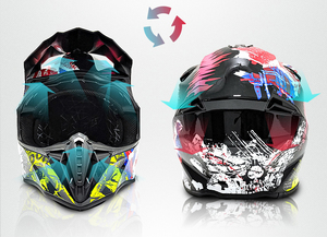 Nhà Máy Bán buôn đầy màu sắc đầy đủ mặt off-road xe máy <span class=keywords><strong>Dot</strong></span> Mũ Bảo Hiểm Bảo vệ xe máy Mũ bảo hiểm - Product Image 4
