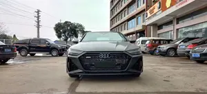 Front Bumper WithグリルFor Audi A7 RS7 Style High品質CarアクセサリーAuto Body KitlためチューニングパーツPP Material 2019-2021