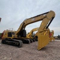 Excavatrice sur chenilles hydraulique CAT349 d'occasion, 49 tonnes, faible nombre d'heures, ligne auxiliaire complète, système hydraulique stable, haute performance