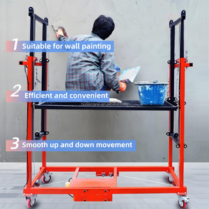 Giàn giáo nâng điện gấp gọn 500kg 2m 6m 8m 10m dùng cho sơn tường, giàn giáo điện dùng xích - Product Image 4