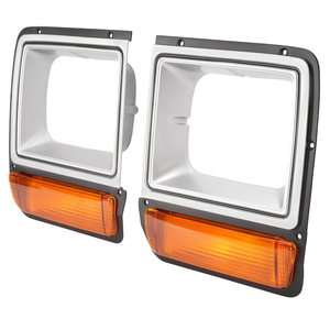 Bisel de Faro Delantero para Camioneta <span class=keywords><strong>Dodge</strong></span> D/W 1986-<span class=keywords><strong>1990</strong></span>, Par con Luz de Posición Lateral - Product Image 2