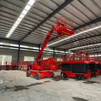 Plataforma Elevatória Articulada Telescópica HXT para Cargas Pesadas em Estaleiros, 12m, Estrutura de Aço, Plataforma Profissional para Trabalho em Altura