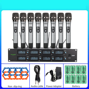 Sistema de Micrófono Inalámbrico Profesional Multicanal, 8 Micrófonos UHF de Largo Alcance, Señal Estable, para Conferencias, Escuelas, Iglesias, Audio - Product Image 6