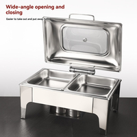 Chauffe-Plat de Luxe 9L en Acier Inoxydable pour Buffet, Hôtel, Restaurant, Traiteur – Or, Argent, Électrique ou à Combustible