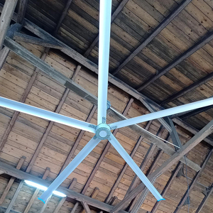 Black <b>Silver</b> Aluminum AC 3-Year Warranty 39DB Warehouse Restaurant 24ft/7.3m Industrial HVLS Large Ceiling <b>Fan</b> - Product Image 1