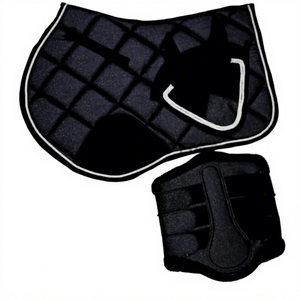 Juego de Equipo de Doma de Alta Calidad: Silla de Montar, Almohadilla Antideslizante, Botas de Protección y Casco Antimosquitos a Juego para Salto - Product Image 1