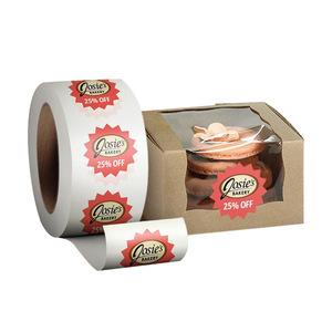 Custom Round Coated Paper Self Adhesive Labels For Food Packaging Gift <b>Boxes</b> With <b>Strong</b> Stickiness And Eco Friendly Adhesive - Product Image 1