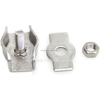 Colliers de serrage pour câble simple en acier inoxydable AISI316 AISI304, pince simple pour câble métallique 28mm, collier de serrage 1 poteau pour câble métallique