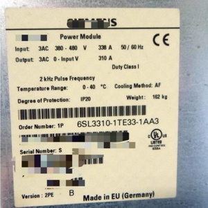 บริการที่ปรับแต่งได้ รับประกัน 1 ปี VFD 6SL3310-1TE33-1AA3 SINAMICS S120 165KW ระบบขับเคลื่อนมอเตอร์อุตสาหกรรม AC Drive - Product Image 2
