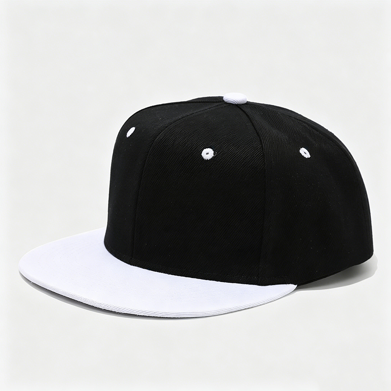 Black with white brim