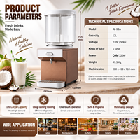 Distributeur de boissons froides commercial à une seule cuve, machine à mélanger les jus pour restaurant, bar, magasin de boissons
