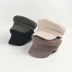Boina de Moda Otoño Invierno, Gorro Cálido para Mujer, Boina de Lana de Color Sólido, Boina Casual Plana con Visera de Pato, Boina Británica Retro para Mujer - Product Image 1