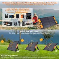 Panneaux solaires pliables 200W, étanches IP67, couverture solaire pliable, support personnalisé pour équipement extérieur hors réseau