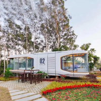 Vente en gros d'usine Villa modulaire en acier préfabriquée Maison mobile capsule pour hôtels Logement portable Bâtiments à structure en acier