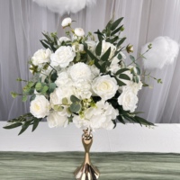 Nouveaux centres de table floraux, boule de fleurs de 50 cm, centre de table de mariage, boule de fleurs artificielles en soie bordeaux