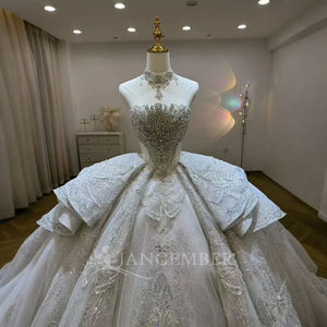 Hermoso Vestido de Novia de Lujo, Estilo Corte, Vestido de Novia Lsjj17 - Product Image 2