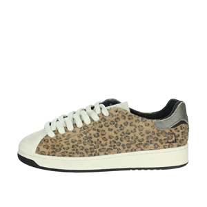 D.A.T.E. Zapatillas Donna W411-BA-MX-LE Beige con Estampado de Leopardo y Suela Gruesa - Product Image 1