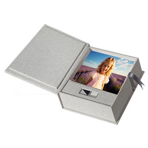 Personalização Linho <span class=keywords><strong>USB</strong></span> <span class=keywords><strong>Box</strong></span> Photo Album Embalagem para <span class=keywords><strong>Gift</strong></span> <span class=keywords><strong>Box</strong></span> for Wedding Family Baby Memory - Product Image 4