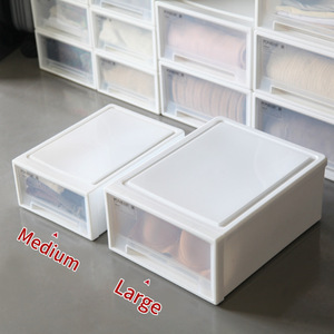 Contenedor de almacenamiento transparente de plástico PP grueso 20L para ropa de temporada edredones hogar - Product Image 4