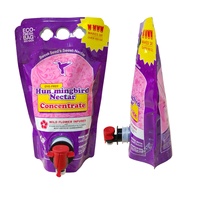 Sac à fond double pliable personnalisé de 2L, 3L, 5L, sac debout, distributeur de vin, de café, sac en boîte avec robinet Vitop
