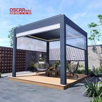 Pérgola Motorizada Bioclimática Impermeable con Laterales con Recubrimiento en Polvo, Garantía de 7 Años, para Jardín, Patio, Espacios Exteriores