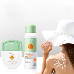 OEM BIOAQUA UV SPF60+++ aloe herbal repair moisturizing skin protection long lasting sunscreen lotion