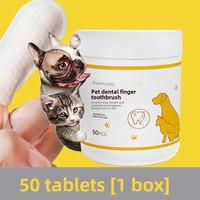 Guante Desechable para Cuidado Dental de Mascotas (Perros/Gatos), de Algodón Puro, Antibacterial, Antiinflamatorio, Blanquea los Dientes, Limpia la Higiene Bucal