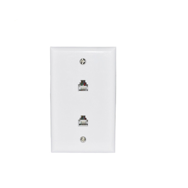 70*114mm Face Plate Dual Port RJ11 RJ45 Wall Face Plate