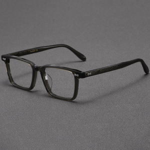 Lunettes de vue rectangulaires à monture intégrale, monture noire solide, anti-UV, unisexe, adultes, correction de la vue - Product Image 2