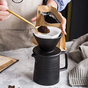 Cafetière à filtre en céramique noire, résistante à la chaleur, pour café filtre, ensemble <span class=keywords><strong>de</strong></span> cafetière à filtre - Product Image 2