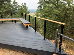 Rampe <span class=keywords><strong>de</strong></span> protection en câble d'acier inoxydable Prima Modern pour <span class=keywords><strong>mezzanine</strong></span> d'appartement, <span class=keywords><strong>balustrade</strong></span> en fil métallique <span class=keywords><strong>de</strong></span> haute qualité avec système <span class=keywords><strong>de</strong></span> poteaux - Product Image 4