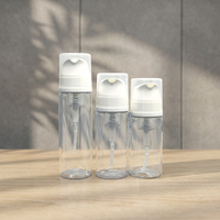Flacon en mousse transparent 80ml 150ml, tête de pingouin, pour nettoyant visage, agent de nettoyage à sec, modèle PET Z038, col en PP, peint par pulvérisation