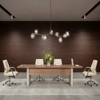 Table de conférence de bureau moderne en MDF de haute qualité pour hôtel, école, hôpital - Écologique et durable