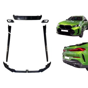 Kit de Carrocería de Alto Rendimiento MP para <span class=keywords><strong>BMW</strong></span> <span class=keywords><strong>X6</strong></span> G06 LCI <span class=keywords><strong>2023</strong></span>-2025 |   Alerón delantero, faldones laterales y difusor trasero de ABS negro brillante - Product Image 1