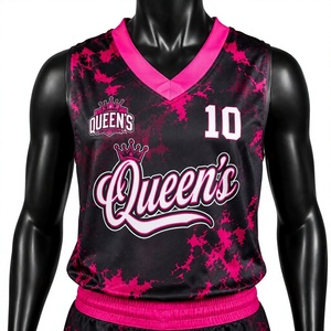 Queens Basketball Trikot-Set Damen V-Ausschnitt Ärmellos Sublimationsdruck Schnelltrocknend Sportbekleidung Erwachsene Alle Jahreszeiten - Product Image 4