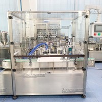 Machine de remplissage et de bouchage entièrement automatique à plateau tournant rotatif pour liquides et sérums, en acier inoxydable 304/316