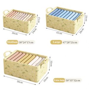 Organisateur de vêtements pliable en tissu non tissé pour armoire, boîte de rangement pour vêtements, vente en gros - Product Image 2