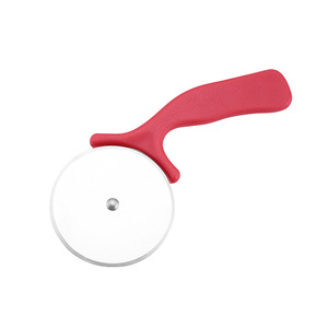 Red Plastic Handle Roller Cutter 6.5 In Non-Slip Pizza Crepe Baking Tool - Product Image 3